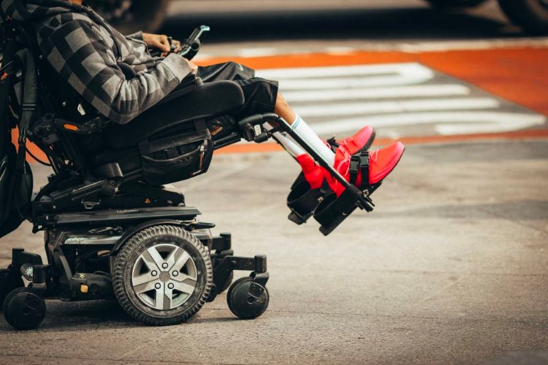 Powered wheelchair user